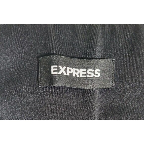 Express Womens XL Black Activewear Ankle Pants Ribbed High Waistband Stretch - Picture 6 of 11